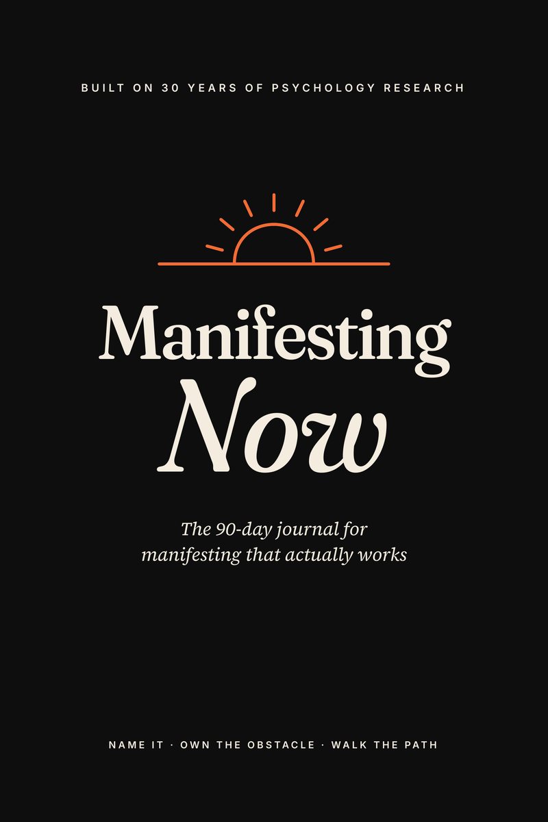 The black cover of Manifesting Now: the 90-day journal for manifesting that actually works